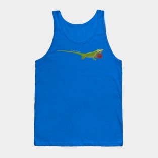 Green Anole lizard - Dewlap Action! Tank Top